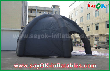 送風機が付いている黒いポリ塩化ビニールの膨脹可能な空気テント/広告のドームのくものテント