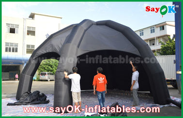 送風機が付いている黒いポリ塩化ビニールの膨脹可能な空気テント/広告のドームのくものテント