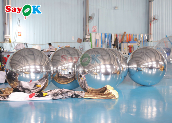 ゴールドミラーボール PVCナイトクラブ 充気気球 ディスコパーティー 結婚式 金銀 浮遊球 充気鏡ボール
