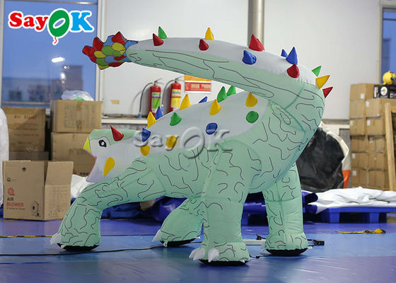 膨らませられるクリスマス恐竜 1.8x1.2mH 膨らませられるアンキロサウルス 広告用漫画モデル