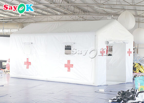 空気分離のための膨脹可能なテント6x3x3mH白いポリ塩化ビニールの膨脹可能な病院のテント